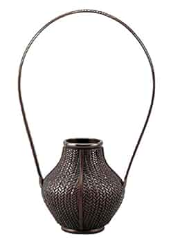 Amazon.co.jp: 竹中銅器 花器 古手色 幅19X奥行12.5X高さ32.5cm